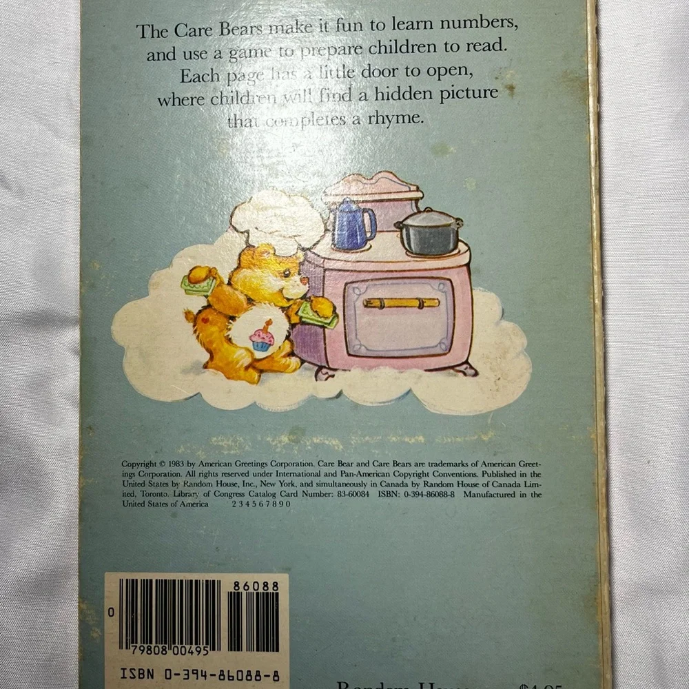 Vintage 1983 10 Little Care Bears‎ Counting Board Book w/ Flaps Children’s